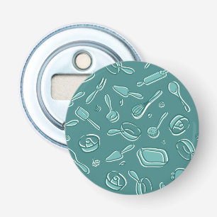 Kitchen Utensils Pattern Bottle Opener