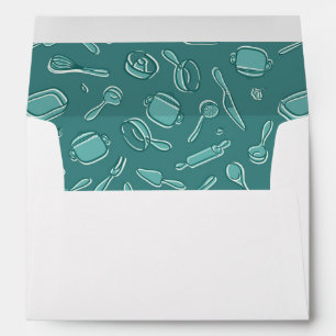Kitchen Utensils Pattern Envelopes