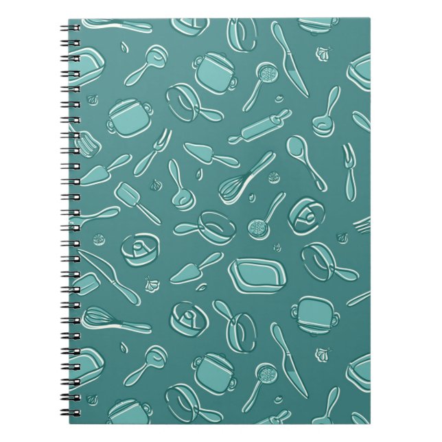 Kitchen Utensils Pattern Notebook (Front)