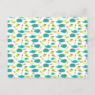 Kitchen Utensils pattern Postcard