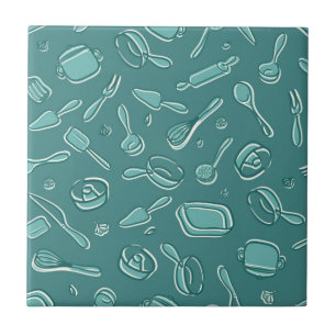 Kitchen Utensils Pattern Tile