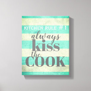 kitchen wall art humour canvas typography