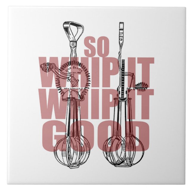 Kitchen Whisk | Whip It Good Funny Tile (Front)