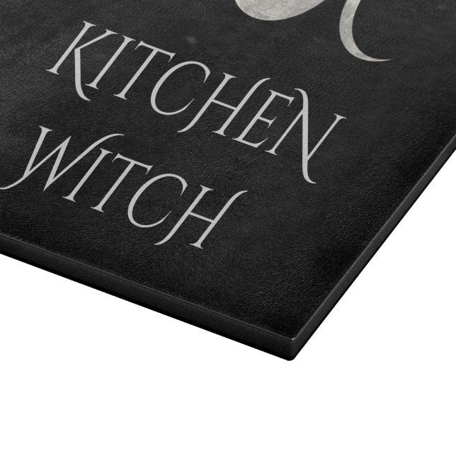 Kitchen Witch Glass Cutting Board (Corner)
