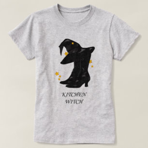 Kitchen Witch Halloween Basic Grey Shirt
