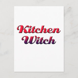 kitchen witch postcard