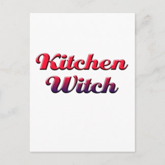 kitchen witch postcard