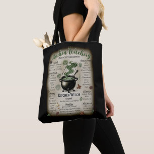 Kitchen Witchery Magical Herbs Correspondences  Tote Bag