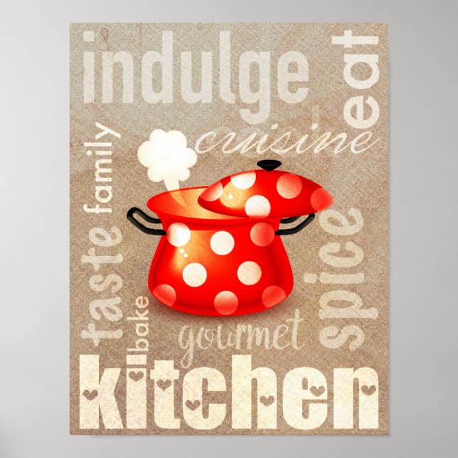 Kitchen word art poster (Front)