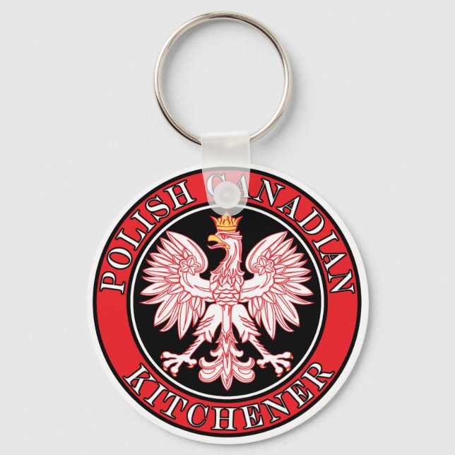 Kitchener Polish Canadian Eagle Keychain (Front)
