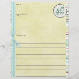 Kitchens Are For Double-Sided Recipe Insert