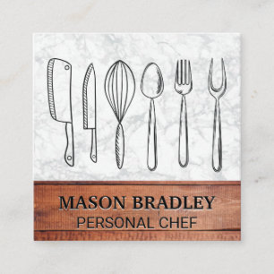 Kitchenware   Grill Master Square Business Card