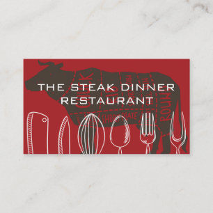 Kitchenware Steak House Business Card