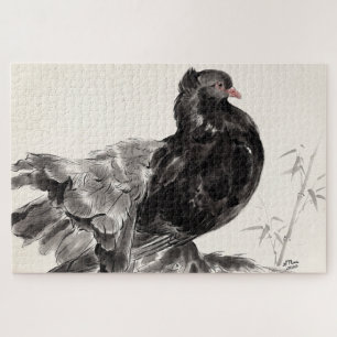 Kite an Indian Fantailed Pigeon Jigsaw Puzzle
