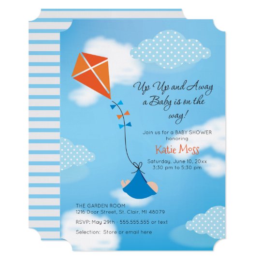 Kite Baby Shower Invitation