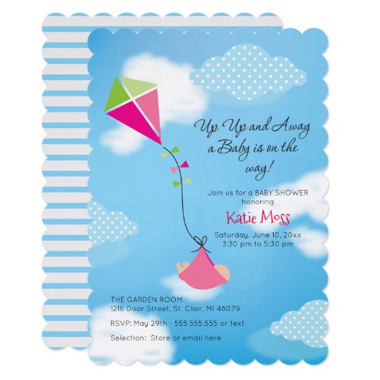 Kite Baby Shower Invitation