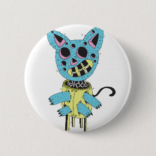 kite cat 2 inch round button