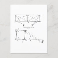 Kite Diagram - Kite (Wright), 1899 Postcard