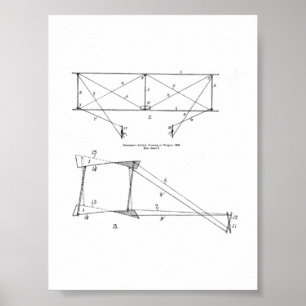 Kite Diagram - Kite (Wright), 1899 Poster