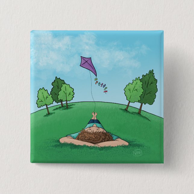 Kite Flying Button (Front)