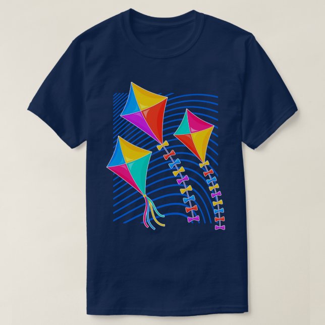 Kite Flying hang glider Kids Gift T-Shirt (Design Front)