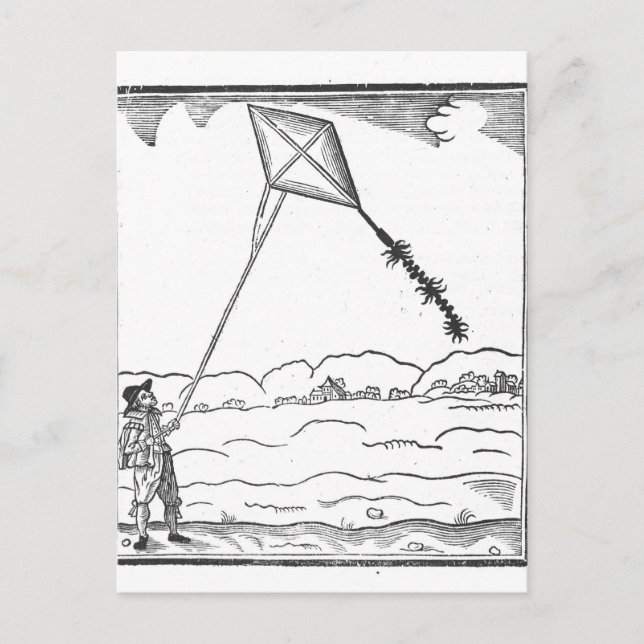 Kite Flying Postcard (Front)