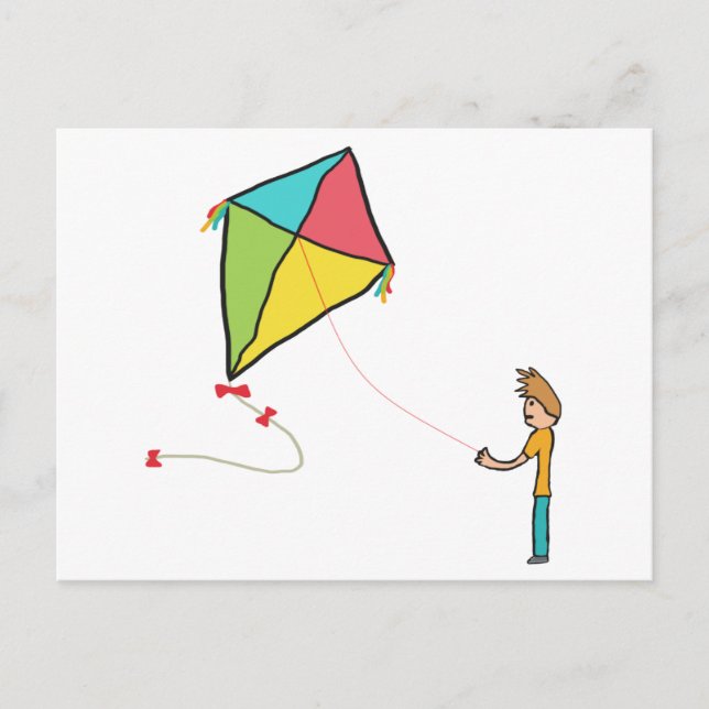 Kite Flying Postcard (Front)
