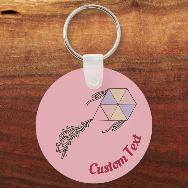 Kite Icon Pink Keychain (Front)