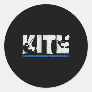 Kite Kiteboarding Kiting Kitesurfing Kitesurf Classic Round Sticker