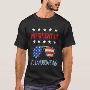 Kite Landboarding Accessories Usa Flag Beach Sayi T-Shirt