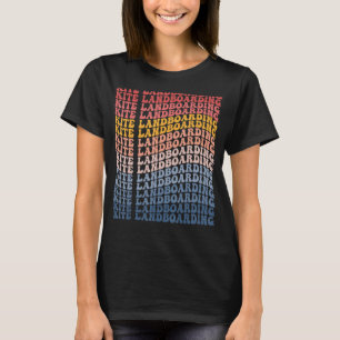 Kite Landboarding Groovy Retro Sports T-Shirt