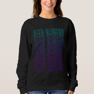 Kite Surfer Kite Surfing Retro Sweatshirt