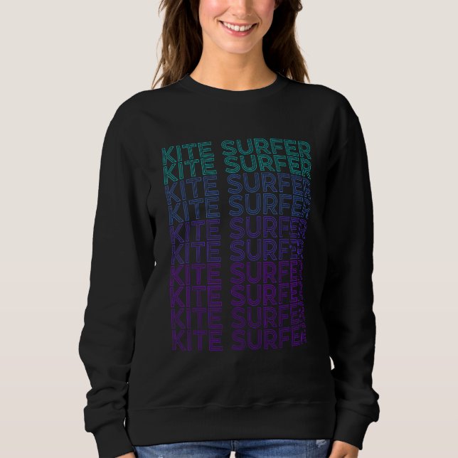 Kite Surfer Kite Surfing Retro Sweatshirt (Front)