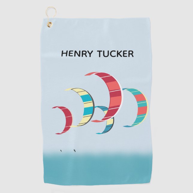 Kite Surfing Golf Towel (Front)