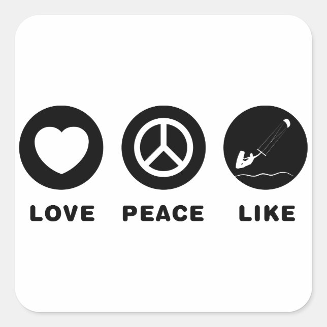 Kite Surfing Square Sticker (Front)