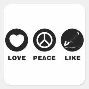 Kite Surfing Square Sticker