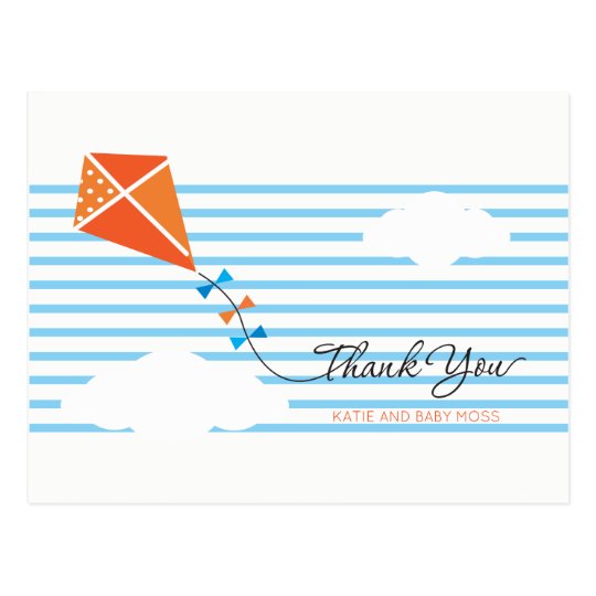 Kite Thank You Postcard {Boy}