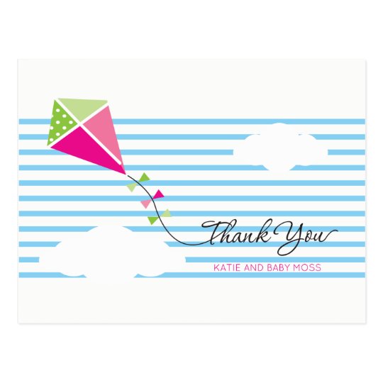 Kite Thank You Postcard {Girl}