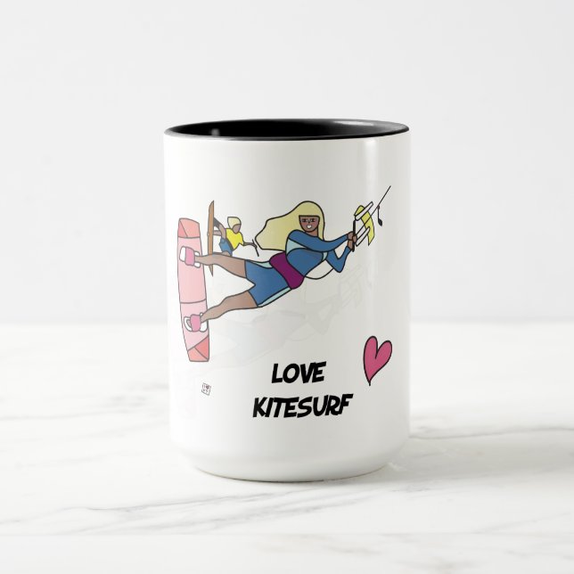 Kiteboard/kitesurf - Kite girl Mug (Centre)