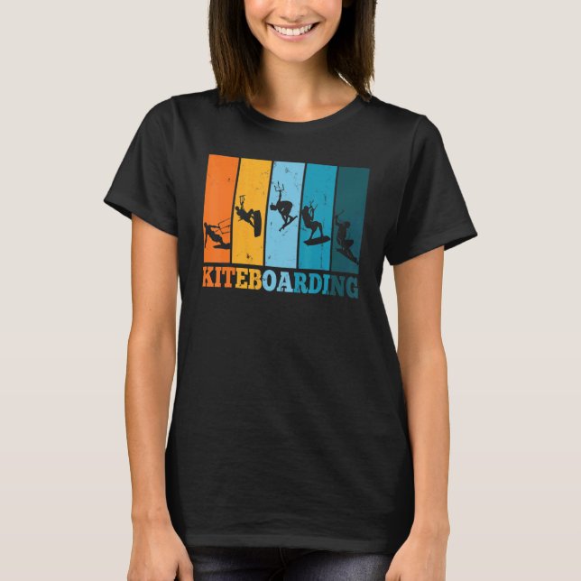 Kiteboard Kitesurf Kiteboarding Kitesurfing Retro  T-Shirt (Front)