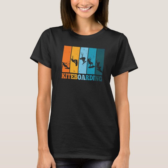 Kiteboard Kitesurf Kiteboarding Kitesurfing Retro  T-Shirt (Front)