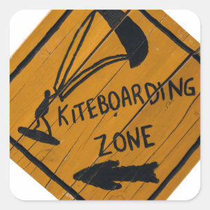 Kiteboard Sign Square Sticker