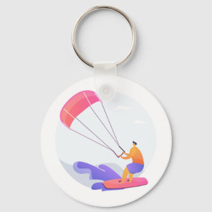 Kiteboarder kitesurfer keychain
