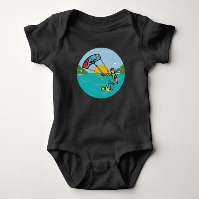 Kiteboarding Baby Bodysuit (Front)