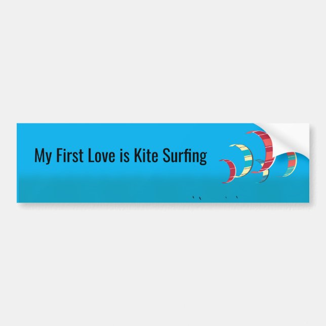 Kiteboarding Bumper Sticker (Front)