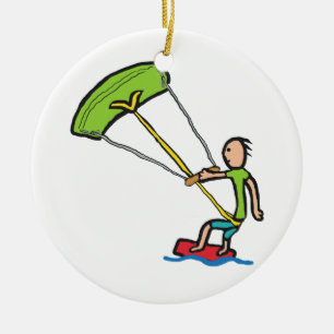Kiteboarding Ceramic Ornament