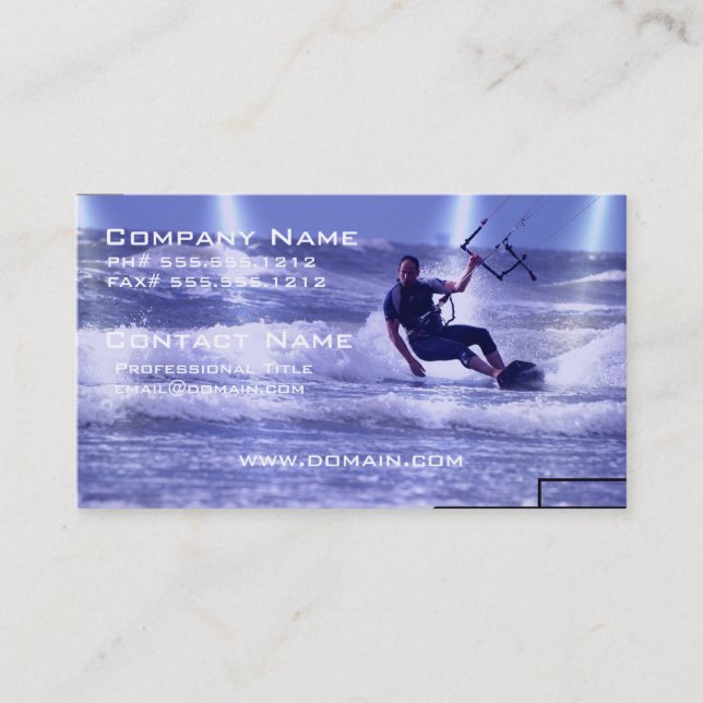 Kiteboarding Design Business Cards (Front)