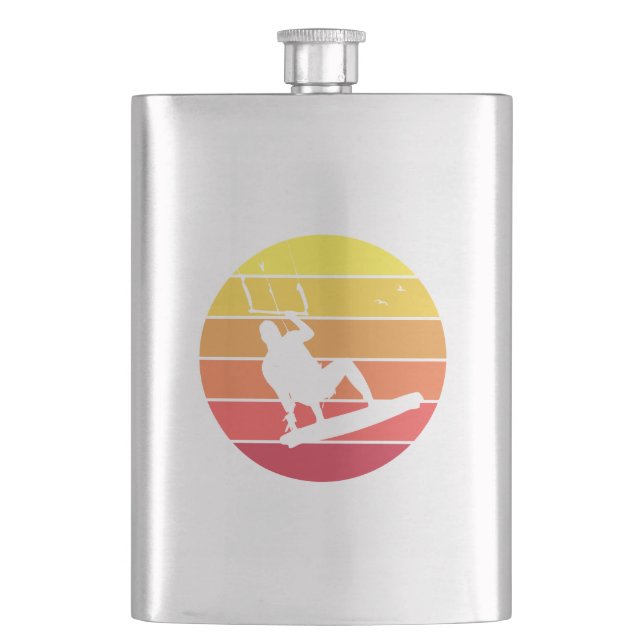 Kiteboarding Hip Flask (Front)
