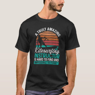 Kiteboarding Instructor Vintage Kitesurfing Instru T-Shirt