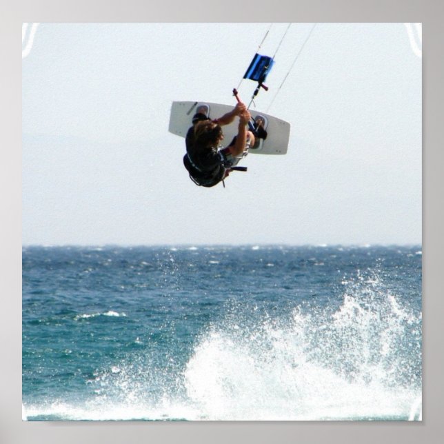 Kiteboarding Jump Poster Print (Front)